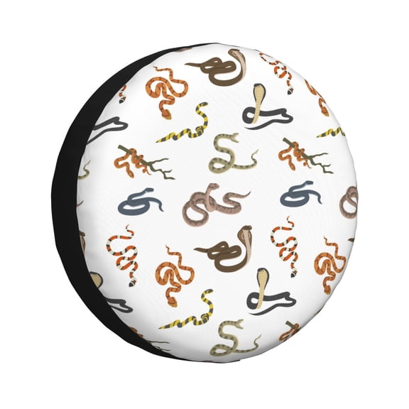 Vsdgher Snake for Spare Tire Cover, Tire Wheel Protector Wheel Cover Fit for Truck,Trailer,RV,SUV,Camper and Most Vehicle-14 inch