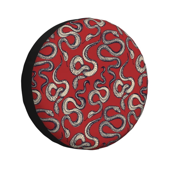 Vsdgher Snake for Spare Tire Cover, Tire Wheel Protector Wheel Cover Fit for Truck,Trailer,RV,SUV,Camper and Most Vehicle-14 inch