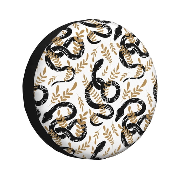 Vsdgher Snake for Spare Tire Cover, Tire Wheel Protector Wheel Cover Fit for Truck,Trailer,RV,SUV,Camper and Most Vehicle-14 inch