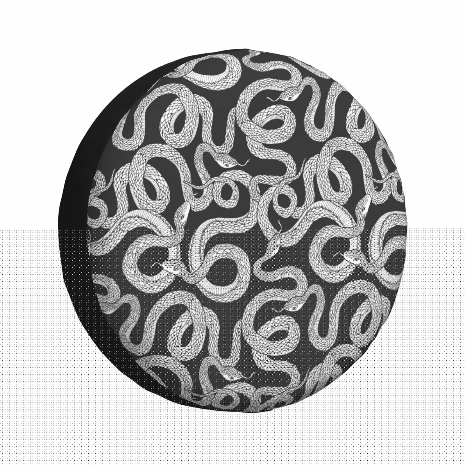 Vsdgher Snake for Spare Tire Cover, Tire Wheel Protector Wheel Cover Fit for Truck,Trailer,RV,SUV,Camper and Most Vehicle-14 inch