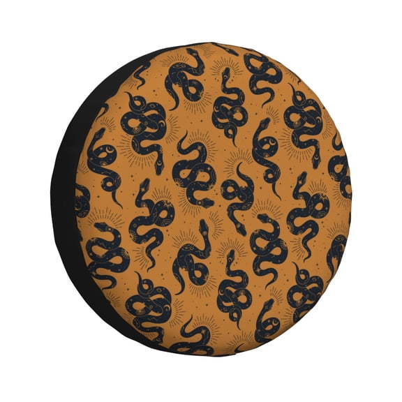 Vsdgher Snake for Spare Tire Cover, Tire Wheel Protector Wheel Cover Fit for Truck,Trailer,RV,SUV,Camper and Most Vehicle-14 inch