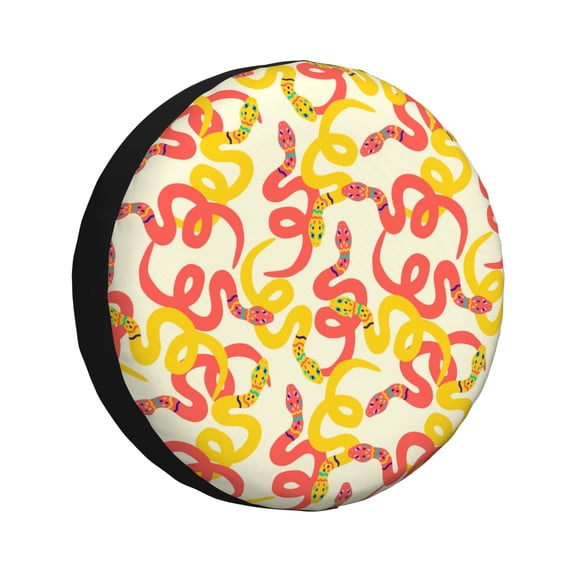Vsdgher Snake for Spare Tire Cover, Tire Wheel Protector Wheel Cover Fit for Truck,Trailer,RV,SUV,Camper and Most Vehicle-15 inch