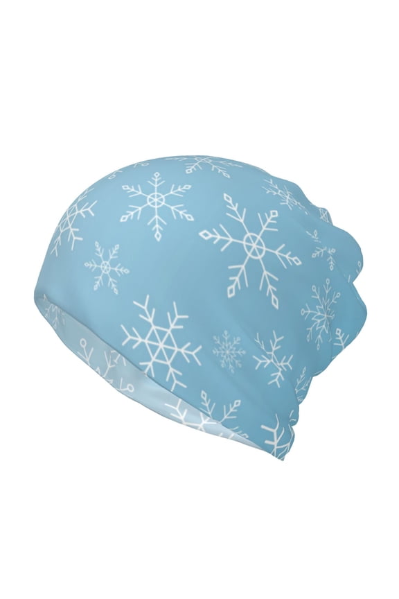 Snowflake Snowing Slouchy Beanie Hat for Men/Women, Skull Cap Chemo Cap Night Sleeping Cap