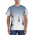 thumbnail image 1 of Vsdgher Snowman And Christmas Tree Print Men's Dry Fit Mesh Athletic Shirts Moisture Wicking Tennis T-Shirt Tops, 1 of 9