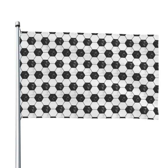 Vsdgher Soccer Print Outdoor Decorative Flag 4x6ft, Suitable for outdoor decoration, can be hung indoors, on outdoor lawns, balconies, parties