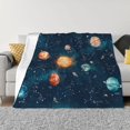 thumbnail image 1 of Vsdgher Solar System And Planets Pattern Fleece Throw Blanket, Horizontal Fleece Bedding Home Decor for Couch & Bed All Season Use -60"x50", 1 of 5