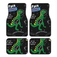 thumbnail image 1 of Vsdgher Space Dino Cartoon Black Car Foot Mat Set of 4 Pieces Universal Floor Liner Car Accessories Fits Most Cars, Trucks, Vans, sedans, SUV, 1 of 7