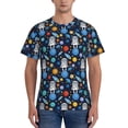thumbnail image 1 of Vsdgher Space Dog Print Men's Dry Fit Mesh Athletic Shirts Moisture Wicking Tennis T-Shirt Tops, 1 of 9