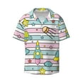 thumbnail image 1 of Vsdgher Space Doodle Print Men's Wrinkle Free Untucked Cuban Shirt Business Casual Button Down Shirts Short Sleeve Shirt, 1 of 7