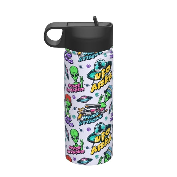 Vsdgher Space Monster for Insulated Stainless Steel Water Bottle,18oz Sports Water Bottle Stainless Steel Reusable Tumbler for Sports, Travel, and School