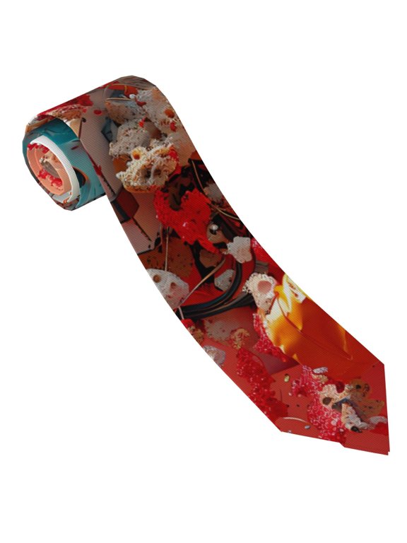 Space Skeleton Art Print Ties for Men 4.7" Formal Necktie Wedding Accessory Men's Business Ties for Wedding Bussiness Work