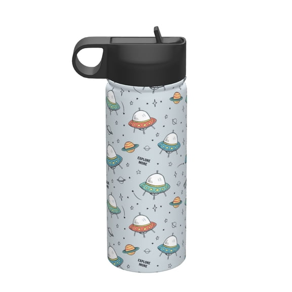 Vsdgher Spaceship for Insulated Stainless Steel Water Bottle,18oz Sports Water Bottle Stainless Steel Reusable Tumbler for Sports, Travel, and School