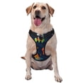 thumbnail image 1 of Vsdgher Spaceships and Stars Pattern Dog Harness,No Pull Pet Harness with Soft Padded Handle,Adjustable Reflective Vest with 2 Buckles,4 Slide Buckles,S-XL Large, 1 of 5