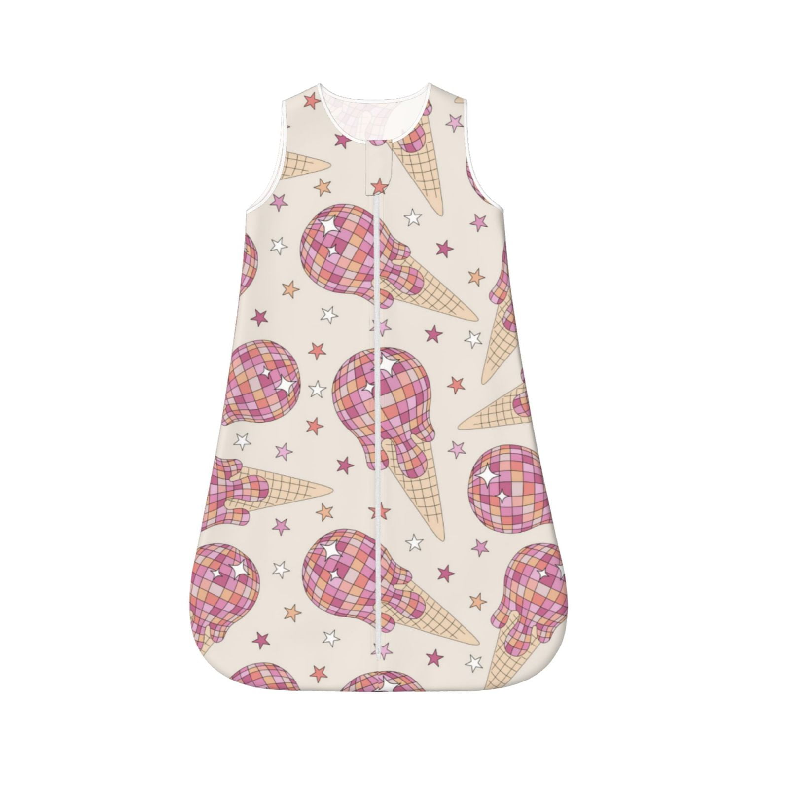 Vsdgher Sparkling Ice Cream Baby Sleep Sack, Sleeveless Baby Sleeping