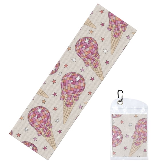 Vsdgher Sparkling Ice Cream Cooling Towel (40"x12"), Soft Breathable Chilly Towel, Ice Towel, Microfiber Towel for Sport, Workout & More Activities