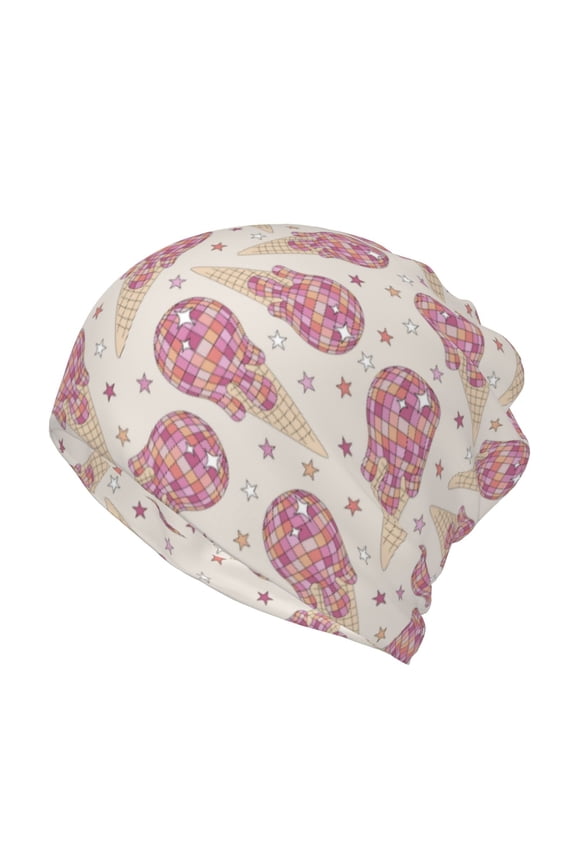 Sparkling Ice Cream Slouchy Beanie Hat for Men/Women, Skull Cap Chemo Cap Night Sleeping Cap