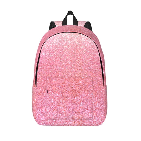 Vsdgher Sparkly Glitter Print Canvas Backpack Travel Rucksack Unisex Knapsack 15.7/17.7Inch Laptop Backpack for Work,College -Small