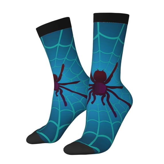 Vsdgher Spider And Cobweb Crew Socks for Men & Women, Breathable Casual Athletic Ankle Socks