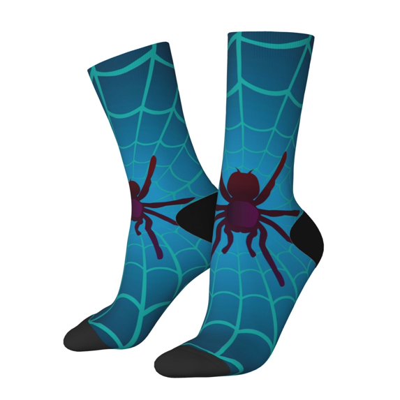 Vsdgher Spider And Cobweb Crew Socks for Men & Women, Breathable Casual Athletic Ankle Socks