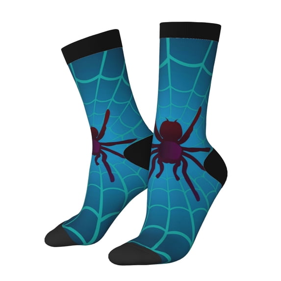 Vsdgher Spider And Cobweb Crew Socks for Men & Women, Breathable Casual Athletic Ankle Socks
