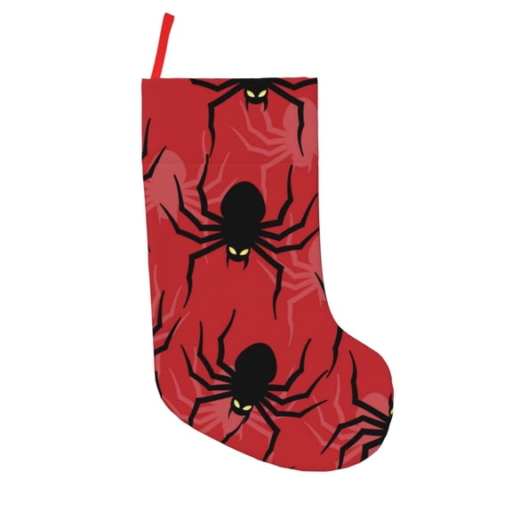 Vsdgher Spider Christmas Stockings 18 inch Large Kids Stocking Bags Hanging Socks for Christmas Decor Decorations