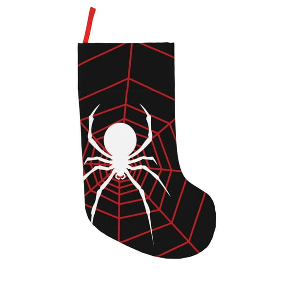 Vsdgher Spider On The Web Christmas Stockings 18 inch Large Kids Stocking Bags Hanging Socks for Christmas Decor Decorations