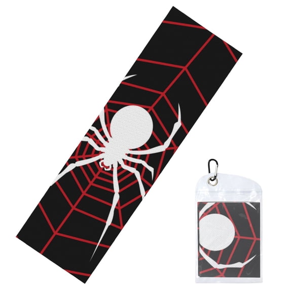 Vsdgher Spider On The Web Cooling Towel (40"x12"), Soft Breathable Chilly Towel, Ice Towel, Microfiber Towel for Sport, Workout & More Activities