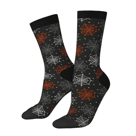 Vsdgher Spider Web Crew Socks for Men & Women, Breathable Casual Athletic Ankle Socks