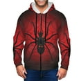 thumbnail image 1 of Vsdgher Spider on the Web Mens Hoodies Zip Hoodie, Hoodies for Men, Zip-up Hooded Sweatshirt-3X-Large, 1 of 5