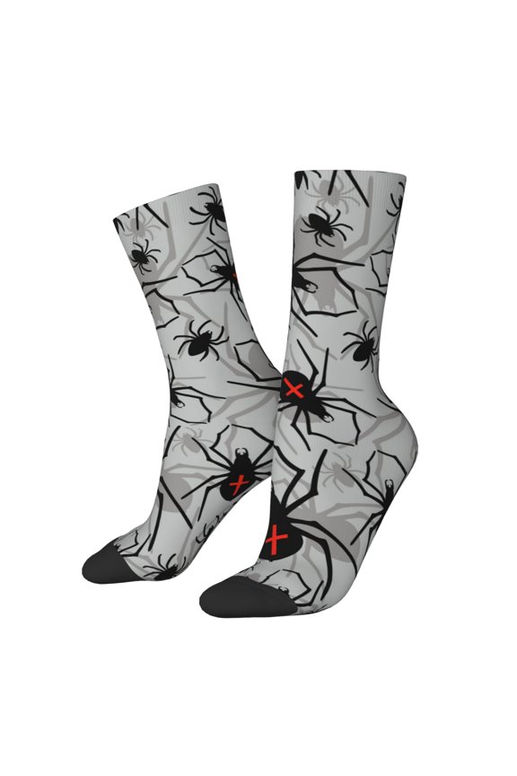 Spiders Crew Socks for Men & Women, Breathable Casual Athletic Ankle Socks