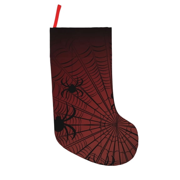 Vsdgher Spiders On A Web Christmas Stockings 18 inch Large Kids Stocking Bags Hanging Socks for Christmas Decor Decorations
