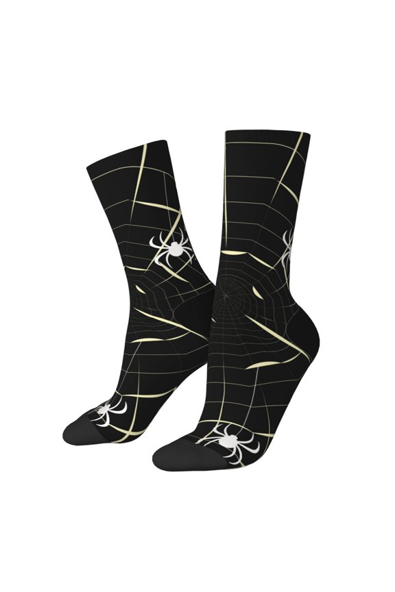 Spiders On The Web Crew Socks for Men & Women, Breathable Casual Athletic Ankle Socks