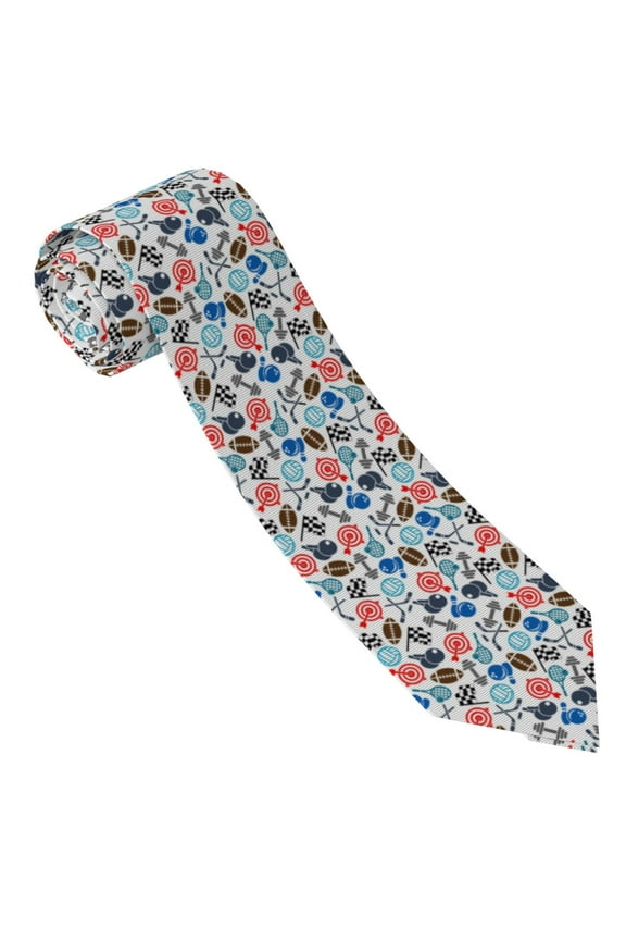 Sport Items Print Ties for Men 4.7" Formal Necktie Wedding Accessory Men's Business Ties for Wedding Bussiness Work