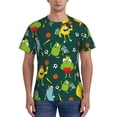 thumbnail image 1 of Vsdgher Sport Monster Print Men's Dry Fit Mesh Athletic Shirts Moisture Wicking Tennis T-Shirt Tops, 1 of 9
