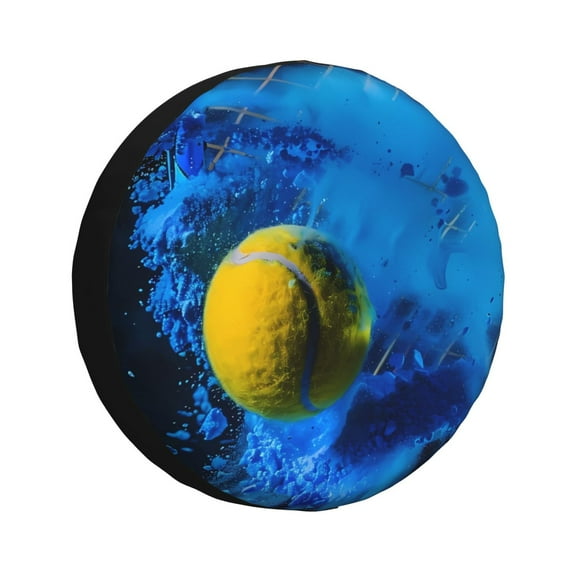 Vsdgher Sports Tennis Ball for Spare Tire Cover, Tire Wheel Protector Wheel Cover Fit for Truck,Trailer,RV,SUV,Camper and Most Vehicle-17 inch