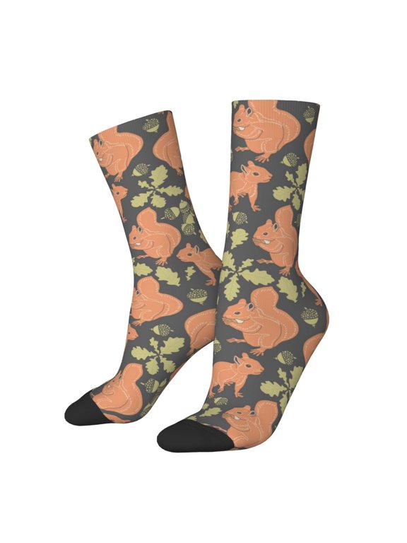 Squirrel And Nuts Crew Socks for Men & Women, Breathable Casual Athletic Ankle Socks