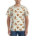 thumbnail image 1 of Vsdgher Squirrel Playing Print Men's Dry Fit Mesh Athletic Shirts Moisture Wicking Tennis T-Shirt Tops, 1 of 9