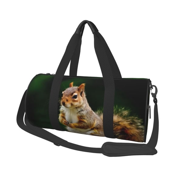 Vsdgher Squirrels Eating Peanuts On The Tree 45L Foldable Duffel Bag, Sports Gym Bag,Overnight Bag, Portable Weekender Bag for Airplanes