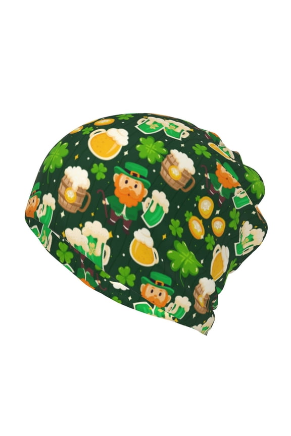 St Patrick's Day10 Slouchy Beanie Hat for Men/Women, Skull Cap Chemo Cap Night Sleeping Cap