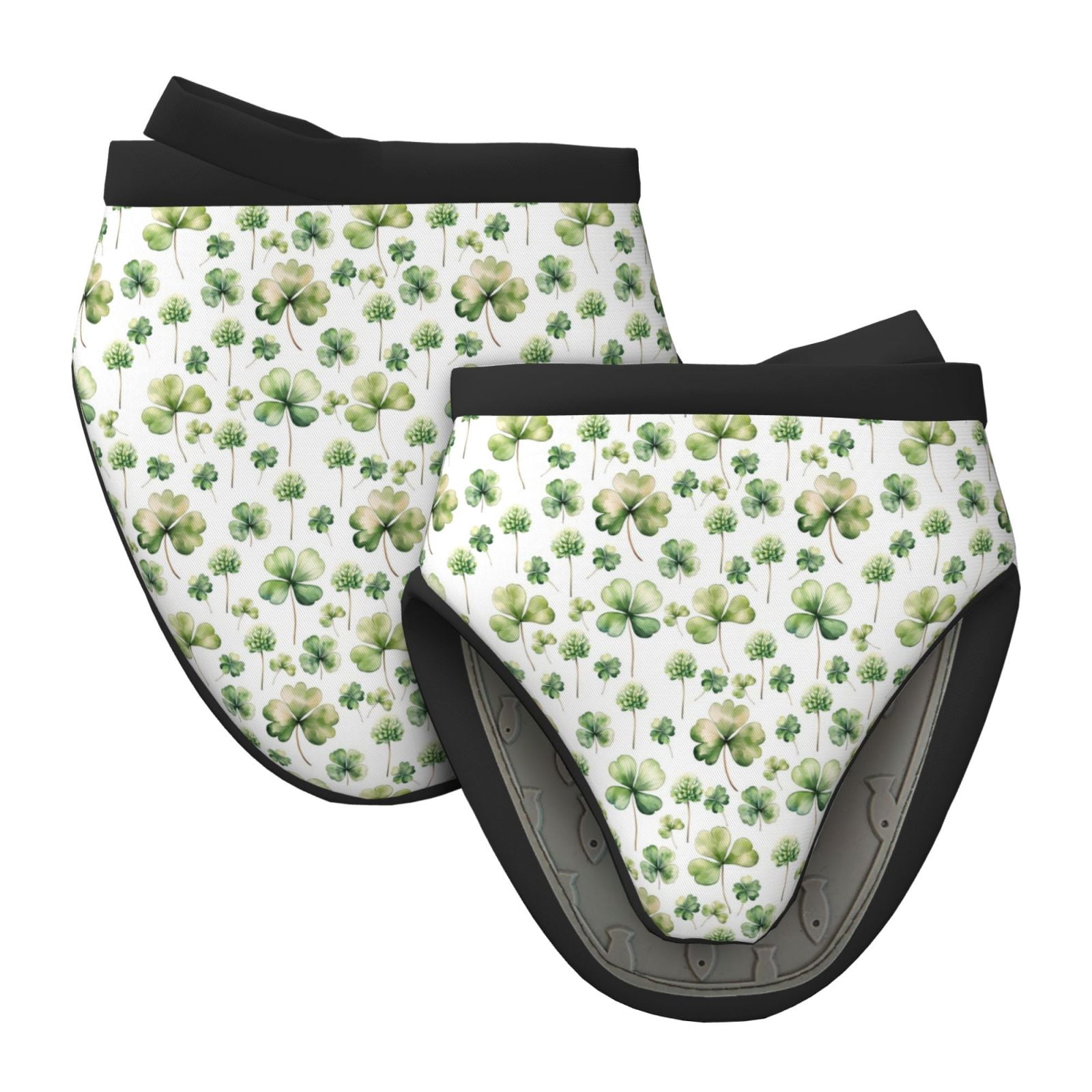 Vsdgher St Patrick's Day3 Non-Slip Mini Oven Mitt Set, Short Oven Mitts for Baking Grilling Barbecue Microwave, 5.9"x5.9"in