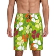 thumbnail image 1 of Vsdgher St. Patrick's Day3 Print Men's Pajama Shorts Lounge Bottoms Sleep Shorts Elastic Waist Lightweight PJ Shorts with Pockets-X-Large, 1 of 6
