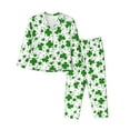 thumbnail image 1 of Vsdgher St Patrick's Day4 Pajamas Set Long Sleeve Sleepwear Womens Button Down Nightwear Pj Sets-Large, 1 of 7
