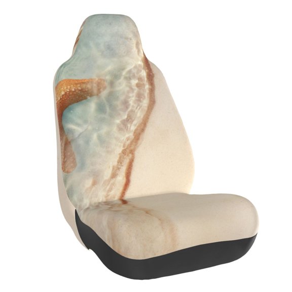 Vsdgher Starfish On The Sand Beach for Automotive Seat Covers for Cars Trucks and SUVs, Universal Fit Anti-Slip Bucket Seat Protector for Cars,Vehicle Seat Protector for Front Seats