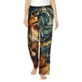 thumbnail image 1 of Vsdgher Starry Night Guitar Dog Women’s Womens Pajama Pants, Lounge Wide Leg PantsLounge Pants,Sleep Bottoms, Lounge for Women-Medium, 1 of 6