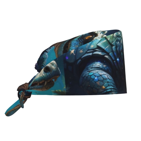 Vsdgher Starry Sky Colorful Crocodile A Men Women Adjustable Cap Working Hat Tie Back Cap, Work Cap