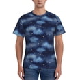 thumbnail image 1 of Vsdgher Starry Sky Print Men's Dry Fit Mesh Athletic Shirts Moisture Wicking Tennis T-Shirt Tops, 1 of 9