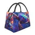 thumbnail image 1 of Vsdgher Starry Sky Turtle Print Insulated Reusable Bags with Sturdy Zipper and Handles, Foldable Totes for Hot or Cold Food Bring or Delivery, 1 of 8