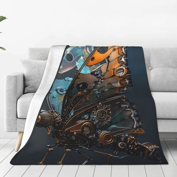 Vsdgher Steampunk Mechanical Butterfly Ultra-Soft Micro flannel Blanket Throw Blankets for Couch Sofa, Bed (4 sizes)-40"x30"