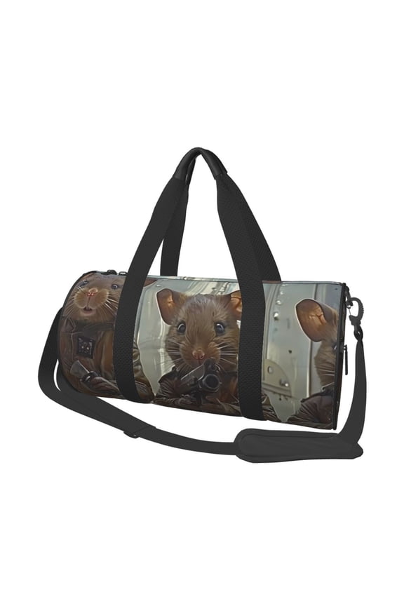 Steampunk Space Mice Warriors 45L Foldable Duffel Bag, Sports Gym Bag,Overnight Bag, Portable Weekender Bag for Airplanes