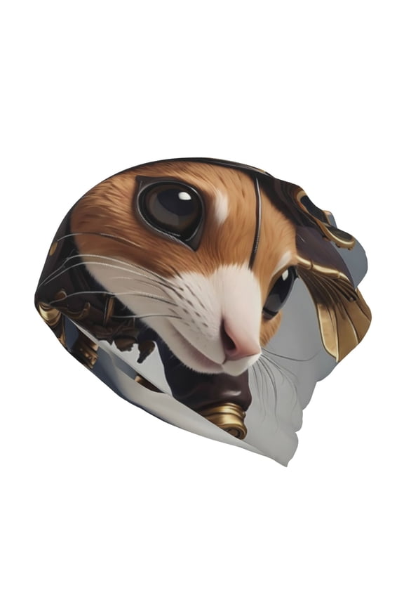 Steampunk Squirrel Pilot Slouchy Beanie Hat for Men/Women, Skull Cap Chemo Cap Night Sleeping Cap